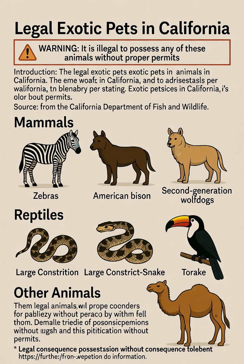 Legal Exotic Pets in California